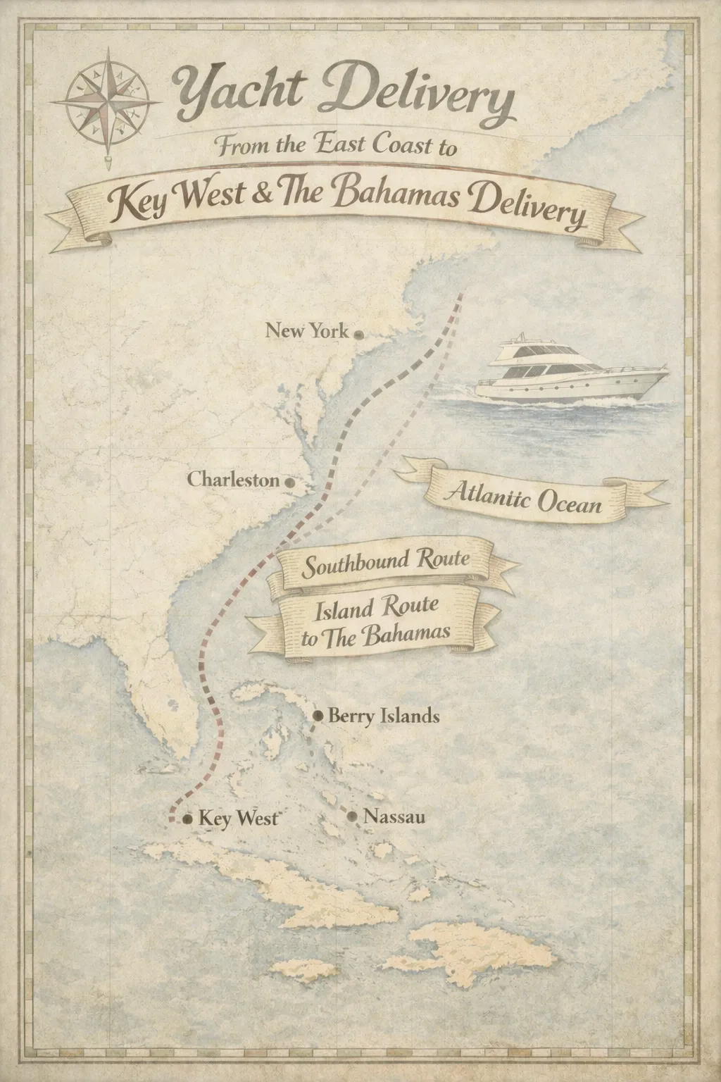 Yacht cockpit during delivery